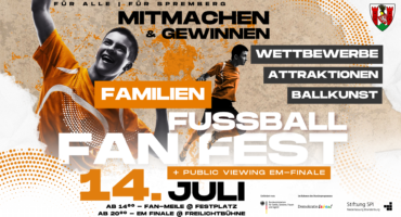 Familien – Fußball – Fan – Fest mit Public Viewing des EM Finales